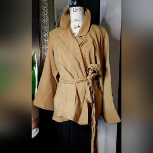 NWT Banana Republic Khaki Wrap Blouse